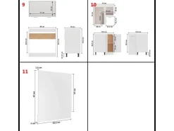 New vidaXL 11-tlg Küchenzeile Weiß Holzwerkstoff Modell 2