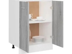 Küchenschränke|Töpfe<vidaXL Unterschrank Grau Sonoma 60x46x81,5 cm Holzwerkstoff