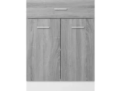 New vidaXL Unterschrank mit Schublade Grau Sonoma 60x46x81,5 cm