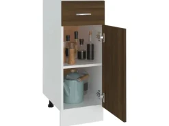 Best vidaXL Unterschrank mit Schublade Braun Eichen-Optik 30x46x81,5 cm