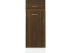 Best vidaXL Unterschrank mit Schublade Braun Eichen-Optik 30x46x81,5 cm
