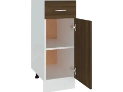 Best vidaXL Unterschrank mit Schublade Braun Eichen-Optik 30x46x81,5 cm
