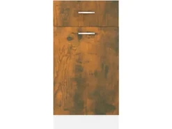 Pfannen<vidaXL Unterschrank mit Schublade Räuchereiche 40x46x81,5 cm