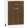 Küchenschränke<vidaXL Unterschrank mit Schublade Braun Eiche-Optik 50x46x81,5 cm