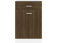 Küchenschränke<vidaXL Unterschrank mit Schublade Braun Eiche-Optik 50x46x81,5 cm