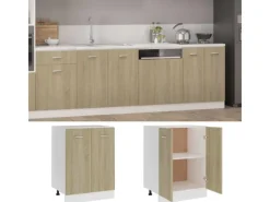 vidaXL Unterschrank Sonoma-Eiche 60x46x81,5 cm Holzwerkstoff Modell 1< Küchenschränke