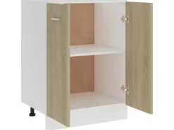 vidaXL Unterschrank Sonoma-Eiche 60x46x81,5 cm Holzwerkstoff Modell 1< Küchenschränke