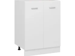 vidaXL Unterschrank Weiß 60x46x81,5 cm Holzwerkstoff< Töpfe