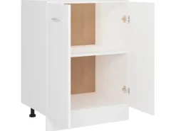 vidaXL Unterschrank Weiß 60x46x81,5 cm Holzwerkstoff< Töpfe