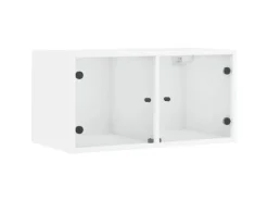 Küchen-Ordnungssysteme<vidaXL Wandschrank mit Glastüren Weiß 68,5x37x35 cm