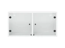 Küchen-Ordnungssysteme<vidaXL Wandschrank mit Glastüren Weiß 68,5x37x35 cm