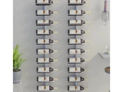 Clearance vidaXL Wand-Weinregale für 10 Flaschen 2 Stk. Weiß Metall
