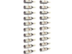 Clearance vidaXL Wand-Weinregale für 10 Flaschen 2 Stk. Weiß Metall