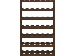 vidaXL Weinregal für 42 Flaschen Braun Massivholz Kiefer 62,5 x 25 x 102 cm< Küchenregale