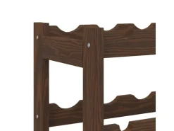 vidaXL Weinregal für 42 Flaschen Braun Massivholz Kiefer 62,5 x 25 x 102 cm< Küchenregale
