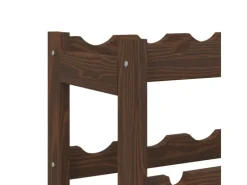 vidaXL Weinregal für 56 Flaschen Braun Massivholz Kiefer