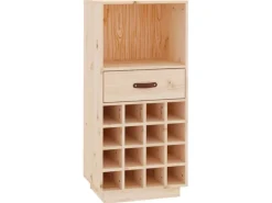 Hot vidaXL Weinregal 45x34x100 cm Massivholz Kiefer