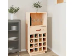 Hot vidaXL Weinregal 45x34x100 cm Massivholz Kiefer