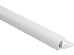 Outlet Arcansas Viertelkreis-Abschlussprofil PVC matt Weiß 10 mm x 2,5 m Weiß Matt