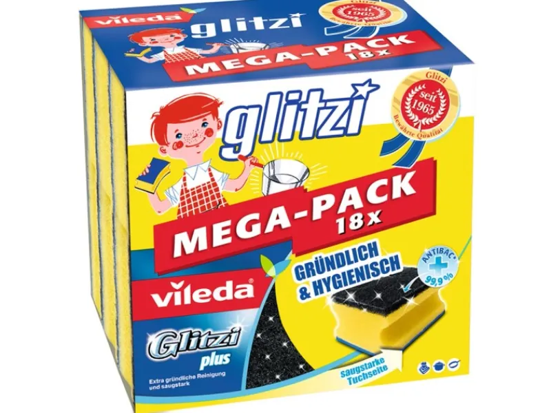 Sale Vileda Topfreiniger Glitzi Plus 18er-Pack mit Antibac
