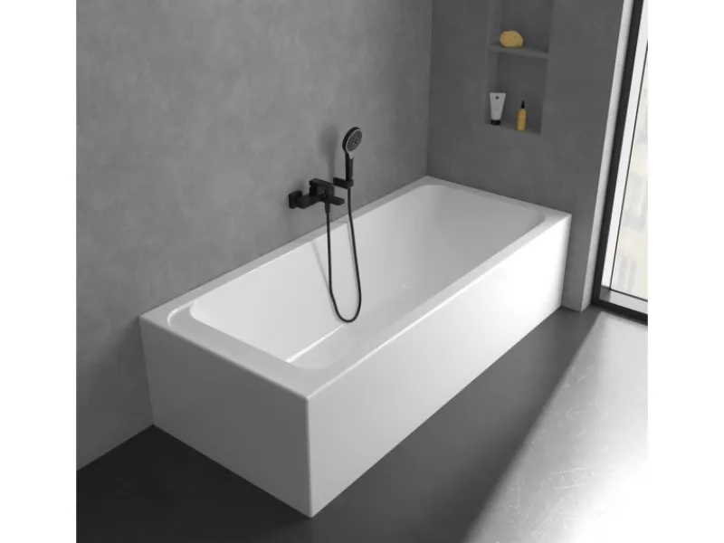 Online Villeroy & Boch Einhebel-Badewannenarmatur Architectura Square in Matt Black