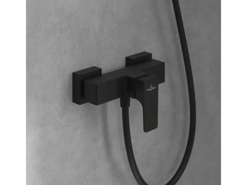 Villeroy & Boch Einhebel-Duscharmatur Architectura Square in Matt Black< Einhebelmischer
