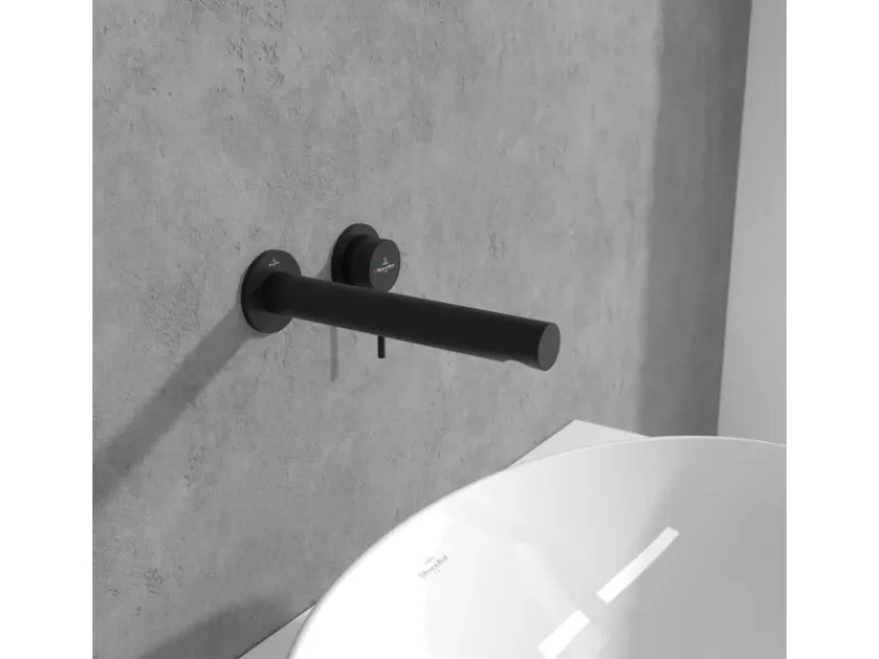 Villeroy & Boch Einhebel-Waschtischauslauf-Set Loop & Friends in Matt Black< Einhebelmischer