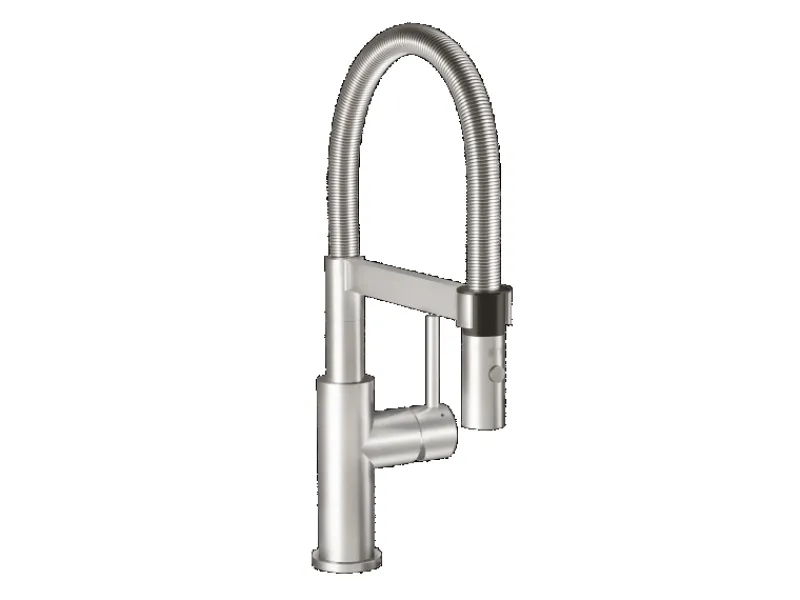 Villeroy & Boch Küchenarmatur Steel Expert Compact Hochdruck Armatur Umschaltfunktion Wassersparend Edelstahl Massiv< Einhebelmischer