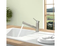 Villeroy & Boch Küchenarmatur Como Shower Hochdruck-Armatur Ausziehbare Brause Wassersparend Edelstahl Massiv< Einhebelmischer
