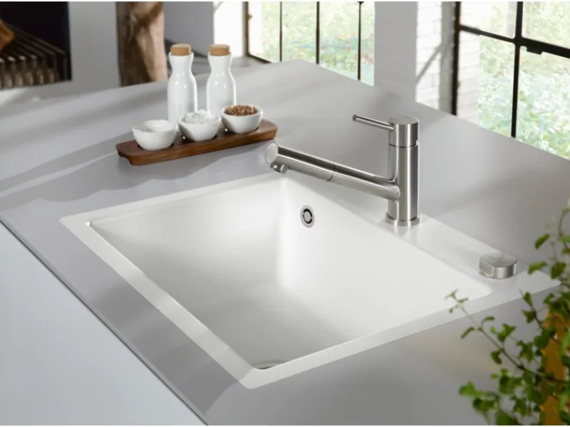 Villeroy & Boch Küchenarmatur Como Shower Hochdruck-Armatur Ausziehbare Brause Wassersparend Edelstahl Massiv< Einhebelmischer