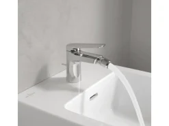Discount Villeroy & Boch Oasis Bidetarmatur Einhebelmischer mit Zugstange Keramikkartusche Wassersparend Auslaufhöhe 73mm Chrom