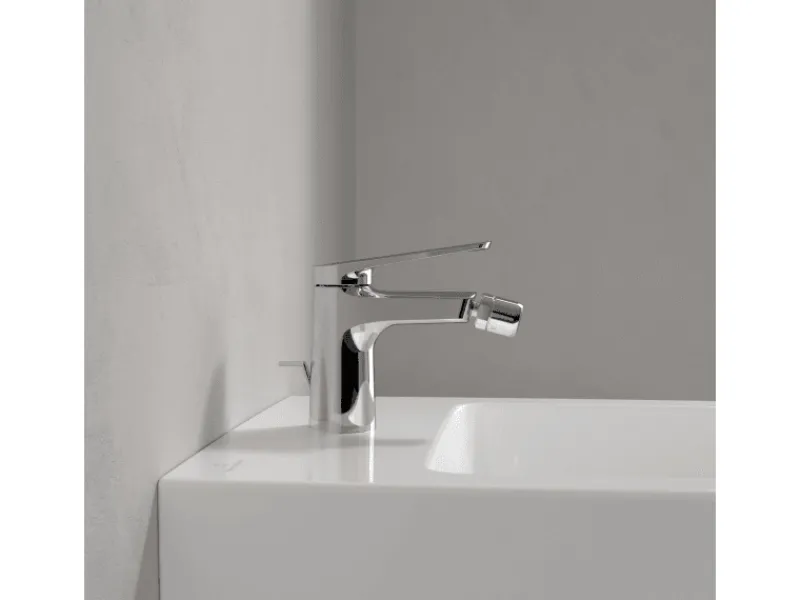 Discount Villeroy & Boch Oasis Bidetarmatur Einhebelmischer mit Zugstange Keramikkartusche Wassersparend Auslaufhöhe 73mm Chrom