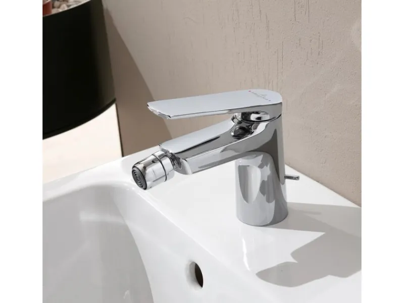Discount Villeroy & Boch Oasis Bidetarmatur Einhebelmischer mit Zugstange Keramikkartusche Wassersparend Auslaufhöhe 73mm Chrom