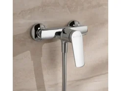 Villeroy & Boch Einhebelmischer<Oasis Duscharmatur Einhebel-Mischbatterie Rückflussschutz & Keramikkartusche Aufputzmontage Rund Chrom