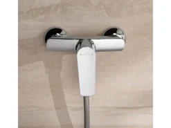 Villeroy & Boch Einhebelmischer<Oasis Duscharmatur Einhebel-Mischbatterie Rückflussschutz & Keramikkartusche Aufputzmontage Rund Chrom
