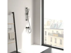 Villeroy & Boch Oasis Duscharmatur Einhebel-Mischbatterie mit Rückflussschutz & Kartusche Aufputzmontage Rund Matt Black< Einhebelmischer