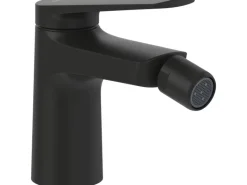 Villeroy & Boch Oasis Einhebel-Bidetarmatur mit Zugstange Keramikkartusch Wassersparend Auslaufhöhe 73mm Rund Matt Black< Einhebelmischer