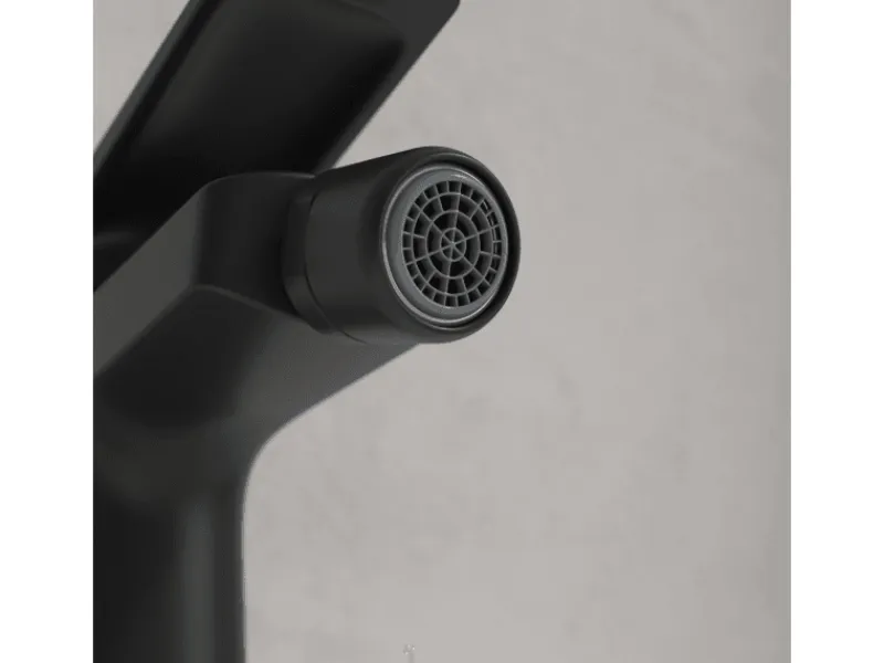 Villeroy & Boch Oasis Einhebel-Bidetarmatur mit Zugstange Keramikkartusch Wassersparend Auslaufhöhe 73mm Rund Matt Black< Einhebelmischer