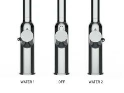 VIZIO 4 Wege Wasserhahn Küchenarmatur BOD mit 360° Schwenkbarem Auslauf Abnehmbare 2 Strahl Handbrause Schwarz Matt Rot< Einhebelmischer