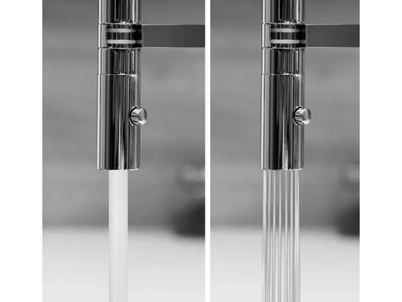 VIZIO 4 Wege Wasserhahn Küchenarmatur BOD mit 360° Schwenkbarem Auslauf Abnehmbare 2 Strahl Handbrause Schwarz Matt Rot< Einhebelmischer