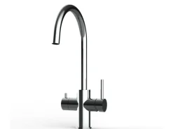 Discount VIZIO 5 Wege Wasserhahn Küchenarmatur Edelstahl Massiv mit 360° Schwenkbarem U Auslauf Hochglanz Poliert