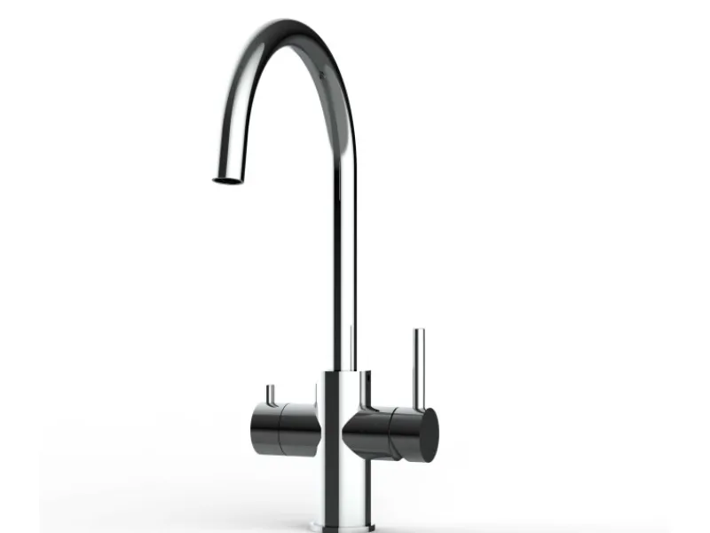 Discount VIZIO 5 Wege Wasserhahn Küchenarmatur Edelstahl Massiv mit 360° Schwenkbarem U Auslauf Hochglanz Poliert
