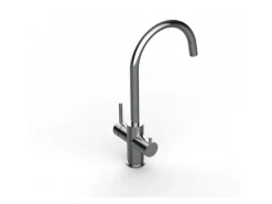 Discount VIZIO 5 Wege Wasserhahn Küchenarmatur Edelstahl Massiv mit 360° Schwenkbarem U Auslauf Hochglanz Poliert