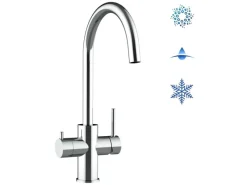 Discount VIZIO 5 Wege Wasserhahn Küchenarmatur Edelstahl Massiv mit 360° Schwenkbarem U Auslauf Hochglanz Poliert