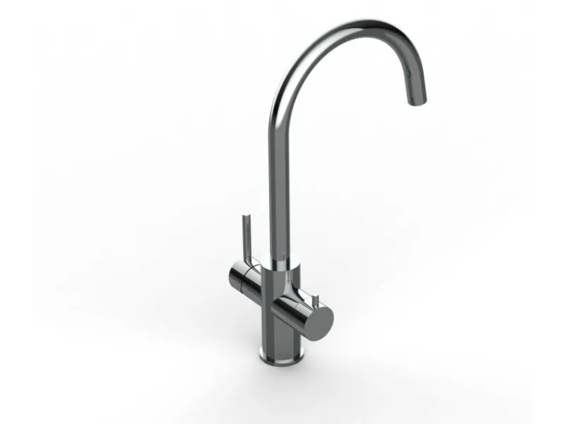 Discount VIZIO 5 Wege Wasserhahn Küchenarmatur Edelstahl Massiv mit 360° Schwenkbarem U Auslauf Hochglanz Poliert