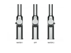 VIZIO 4 Wege Wasserhahn Küchenarmatur BOD mit 360° Schwenkbarem U Auslauf Schwarz Matt< Einhebelmischer