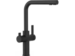 Zubehör Für Küchenarmatur|Ersatzteile Küchenarmatur<VIZIO 4 Wege Wasserhahn Küchenarmatur FC mit 360° Schwenkbarem L Auslauf Schwarz Matt