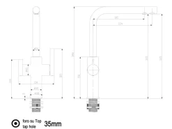 Zubehör Für Küchenarmatur|Ersatzteile Küchenarmatur<VIZIO 4 Wege Wasserhahn Küchenarmatur FC mit 360° Schwenkbarem L Auslauf Schwarz Matt