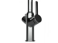 New VIZIO 4 Wege Wasserhahn Küchenarmatur BOD mit 360° Schwenkbarem Auslauf Abnehmbare 2 Strahl Handbrause Verchromt   Gelb