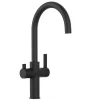 Outlet VIZIO 4 Wege Wasserhahn Küchenarmatur FC mit 360° Schwenkbarem U Auslauf Schwarz Matt